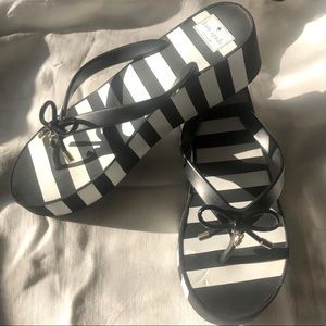 Kate Spade wedge platform flip flops